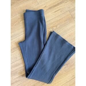 NWT Aerie Blue Thermal Bell Bottom Lounge Pants Medium Regular